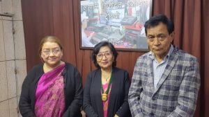 Dr. Poonam Subba's smile in the background... Recording of the song
