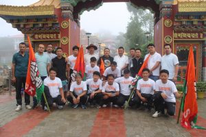 youths paying homage